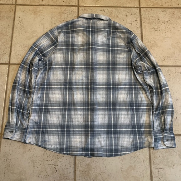 Gray Plaid Flannel Button-Down Shirt - Size XL - Picture 4 of 5